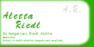 aletta riedl business card